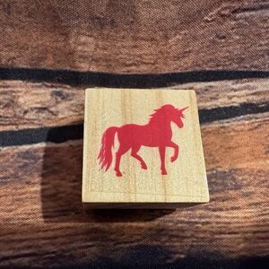 Unicorn Wood Block Rubber Stamp Craft Scrapbooking Art Supplies Mounted Cards